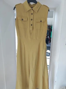 Atemberaubendes Karen Millen senfgelbes Fit & Flare Kleid 10 - Bild 1 von 5