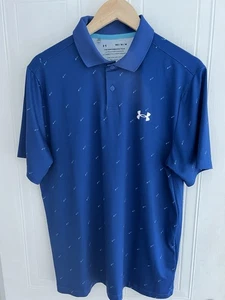 Under Armour Men's Blue Golf Polo Shirt Medium - Picture 1 of 8