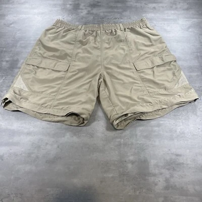 Pantalones Cortos Columbia PFG Para Hombres L 32x8 Relajados Marrón Tostado Nylon Exterior Caminata Omni Tono Foto 1 de 4