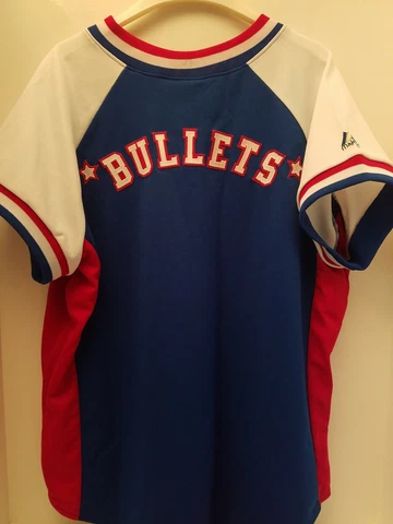 WASHINGTON WIZARD BULLETS MAJESTIC SEWN STITCHED VINTAGE WARNUP SHIRT WOMEN XL Cover