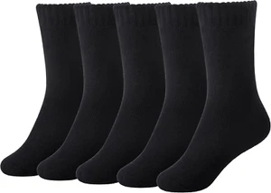Womens 5 Pairs Soft Thick Comfort Casual Cotton Warm Wool Crew Winter Socks - Picture 1 of 12