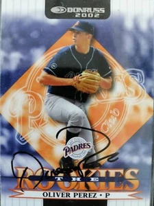 2002 Donruss (The Rookies) SIGNED: Oliver Perez, PADRES #75 - Picture 1 of 1