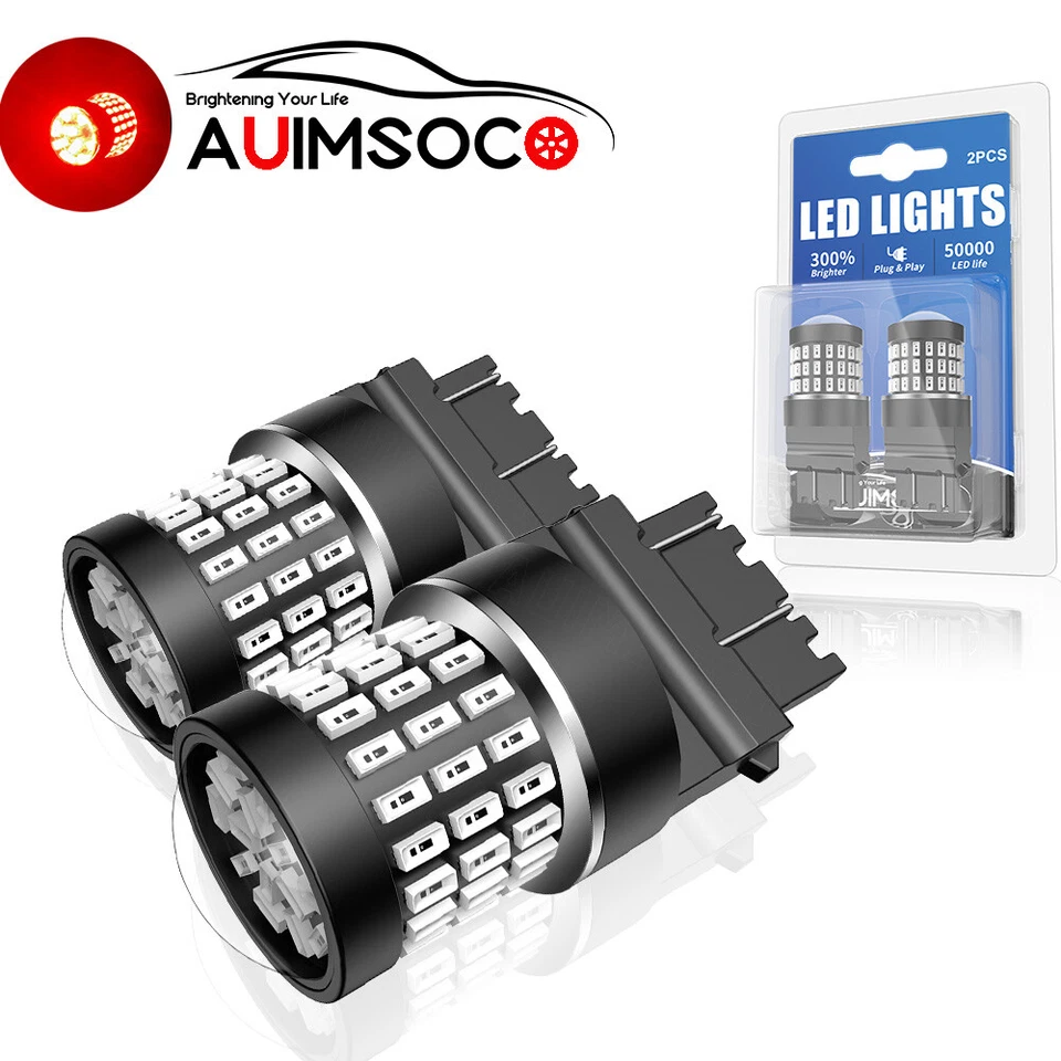 For Ford E-350 Super Duty 1999-2022 3157 LED Back Up Reverse Lights Bulbs RED - Image 1 of 4