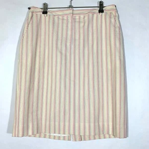 Brooks Brothers Striped A-Line Skirt Womens Lined 100% Cotton Knee Length Sz 8 - Bild 1 von 4