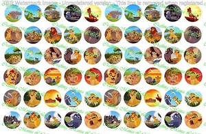 60 vorgefertigte 1" The Lion Guard Flaschenkappe Bilder Set 1 - Bild 1 von 1
