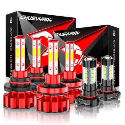 LED Headlight 9005 H11 H16 Kit Hi-Low Fog Beam 6000K For Jeep Compass 2011-2012 - Image 1 of 4