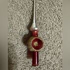 Vintage1950’s 10” Red/Silver Mercury Glass Treetopper in  West Germany