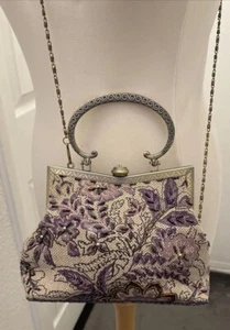Vintage Leko London Clutch Bag Brass and Gold Tone Women’s Purse Beaded Art Deco - Picture 1 of 18
