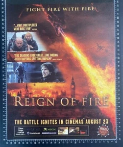 REIGN OF FIRE - MOVIE VINTAGE POSTER SIZE ADVERT - Picture 1 of 1
