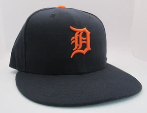 Detroit Tigers New Era Fitted Hat Sz 7 Plain Logo MLB On Field 59FIFTY MUSA - Picture 1 of 11