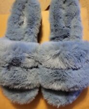 Michael Kors Women's Alfie Fluffy Cozy Faux Fur Lug Sole Slide Slippers - Size 8