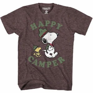 T-Shirt Peanuts Snoopy Happy Camper Vintage - Bild 1 von 1