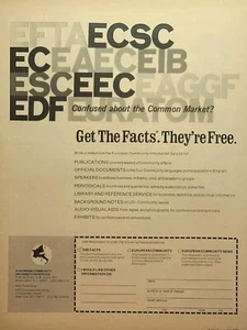 Anuncio impreso vintage 1972 del Servicio de Información de la Comunidad del Mercado Común Europeo - Imagen 1 de 4