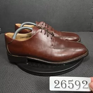 Pronto Uomo Firenze Oxfords Mens Sz 10.5M Brown Leather Dress Shoes - Picture 1 of 10