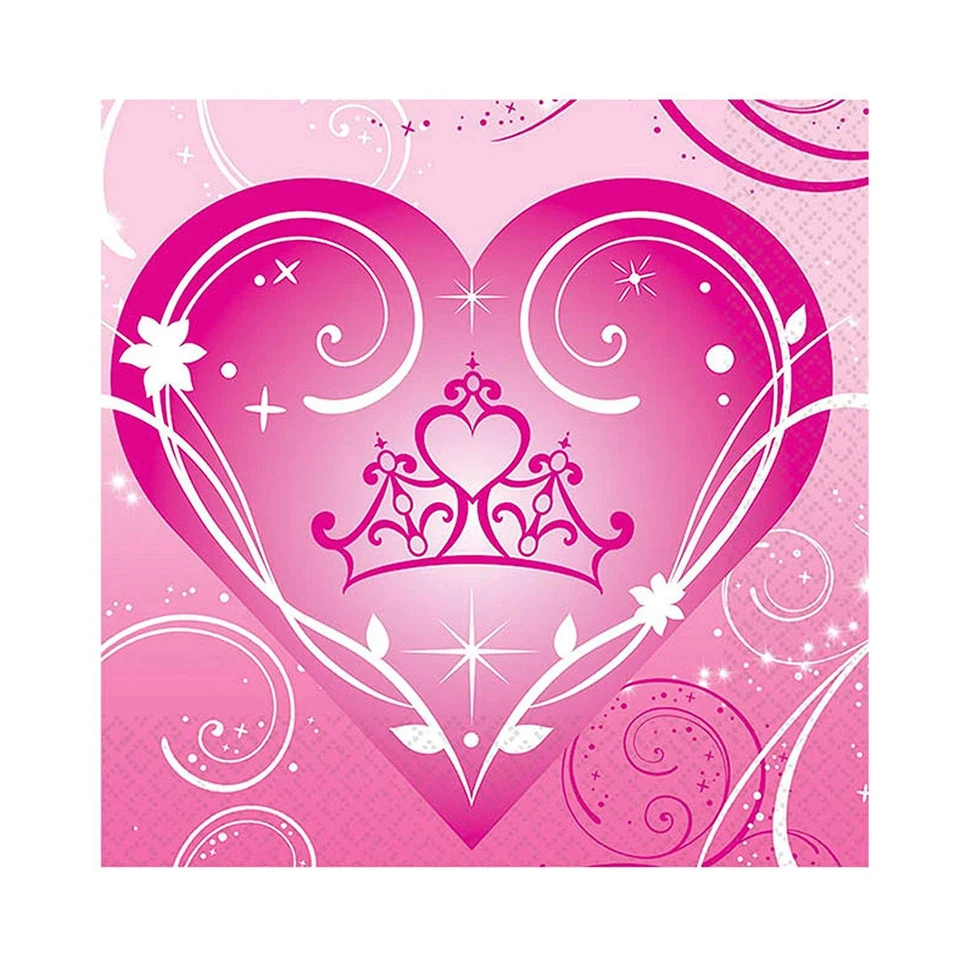 Disney Princess Sparkle Dessert Beverage Napkins 16 Ct Birthday Party Supplies - Image 1 of 1