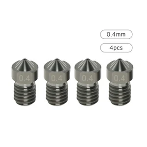 Aibecy 4pcs Hardened Steel V6 Nozzles 0.4mm For 1.75mm Filament 3D Printer Parts - Picture 1 of 6