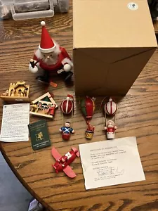 Handmade Wooden Santa Sitting German Incense Smoker Plus Other Wooden Erzgebirg - Picture 1 of 6