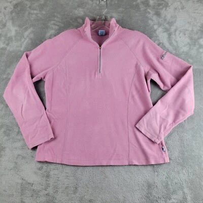 LL Bean Sudadera Mujer Pequeña Rosa Polar 1/2 Cremallera Cuello Simulado Manga Larga Suave Foto 1 de 4