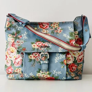 Cath Kidston Blue Candy Flowers Buckle Hand Bag Genuine Pink/Red Floral Stripes - Picture 1 of 24