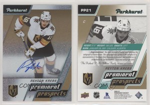 2020 Upper Deck Parkhurst Prominent Prospects Gold Peyton Krebs Rookie Auto RC