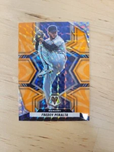 2022 Mosaic Baseball Freddy Peralta Red Mosaic Prizm Milwaukee Brewers - Picture 1 of 2