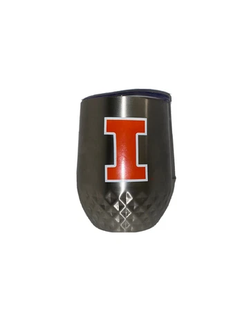Illinois Fighting Illini 12oz. Stainless Steel Stemless Diamond Tumbler Cover