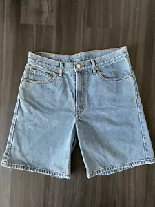 VTG Levi's Shorts Mens 34 Blue 550 Relaxed Fit Y2K Denim Medium Wash 32 x 8 - Picture 1 of 10