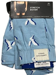 NUEVO CON ETIQUETAS AMERICAN EAGLE Boxer Elástico Talla XS-M-L-XL Azul Blanco Águilas #32 - Imagen 1 de 5