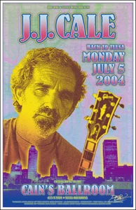 Póster de concierto firmado original de J. J. CALE en Tulsa 2004 Cain's Ballroom JJ Cale - Imagen 1 de 6