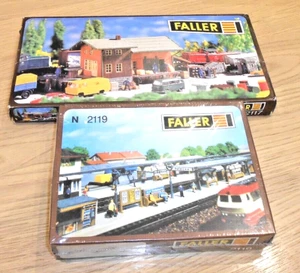 FALLER N2117 GOODS DEPOT & N2119 PLATFORM - N GAUGE MADE IN W GERMANY - Picture 1 of 1