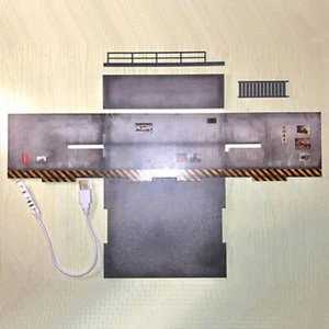 1/64 Auto Garage Modell LED Beleuchtung PKW Parkplatz Szene Vitrinenmodell - Bild 1 von 10