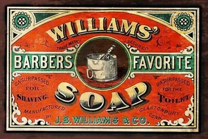 Williams' Barbers Soap Vintage style Retro Metal Sign, bathroom, toilet, wash - Picture 1 of 1