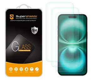 3X Supershieldz Tempered Glass Screen Protector for iPhone 16/ iPhone 15 (6.1") - Picture 1 of 5