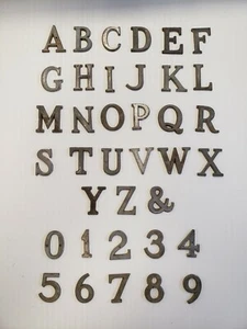 Metall Buchstaben und Zahlen 1 Zoll lang römische Schrift Preis pro Buchstabe* - Bild 1 von 1