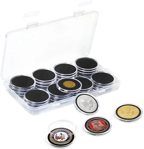 32 Piezas Cápsulas de Monedas de Plástico Transparente, Portamonedas para Coleccionistas, Colección de Monedas C - Imagen 1 de 12