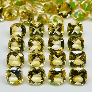 VVS 25 Citrino Naturale 7x7mm Taglio Cuscino Alta Qualità Sfuse Non Trattate Gemme - Foto 1 di 8