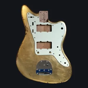 FRANCHIN Neptune guitar body Relic Aged METALLIC LEAF Alder JM *MADE TO ORDER - Picture 1 of 10