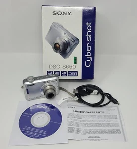Sony Cyber-Shot DSC-S650 With Box and Paperwork PARTIALLY WORKING SEE DESC - Picture 1 of 16