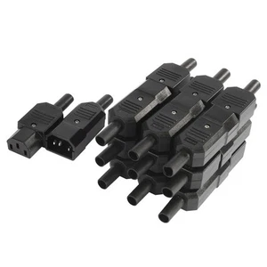10Pair AC250V 10A 3 Terminals IEC320 Power Socket Plug Adapter Device Connector - Picture 1 of 8