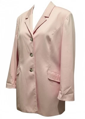 Gabardina rosa de longitud media para mujer Foto 1 de 4