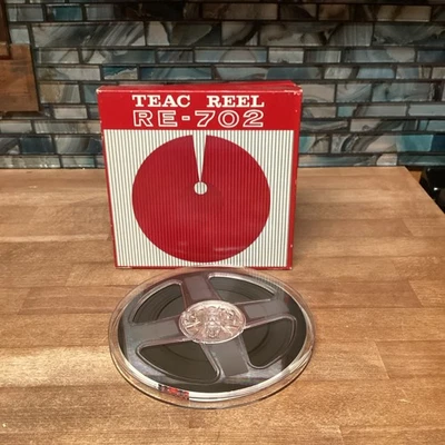 "Cinta profesional de audio de plástico Teac RE-702 1/4"" 7 pulgadas carrete y caja grabación de Japón" Foto 1 de 4