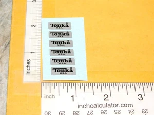 Sheet 6 Mini Tonka Truck/Car/Volkswagen Bug Silver License Plate Stickes TK-285 - Picture 1 of 2