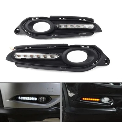 Left Right Daytime Running Lights DRL Turn Signal Light For Honda HR-V 2016-2018 - Image 1 of 4