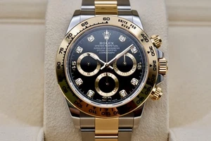 Rolex Daytona Stainless Steel & 18k Yellow Gold Black Diamond Dial 116503 2022 - Picture 1 of 12