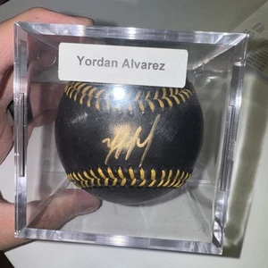 YORDAN ALVAREZ AUTOGRAPH SIGNED MLB RAWLINGS BASEBALL BLACK TRISTAR COA ASTROS - Picture 1 of 5