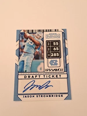 2020 Contenders Draft Picks Jason Strowbridge Rookie Auto North Carolina - Image 1 of 3
