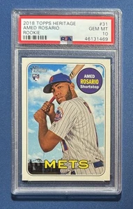 Topps Heritage Amed Rosario Rookie 2018 PSA 10 RC Mets #31 - Imagen 1 de 2