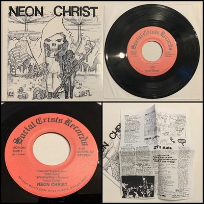 NEON CHRIST Parental Suppression 7” Vinyl-D.D.T. Bl'ast Corrosion Of Conformity - Image 1 of 4