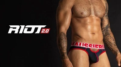 Aussiebum Para Hombre Ropa Interior Antidisturbios Malla Calzoncillo Talla Pequeña Negro Rojo Nuevo Con Etiquetas Foto 1 de 4