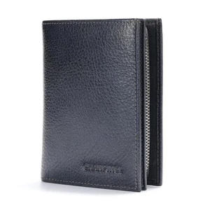 mens zipper leather rfid blocking buckle wallet with Large capacity card slot... - Picture 1 of 6